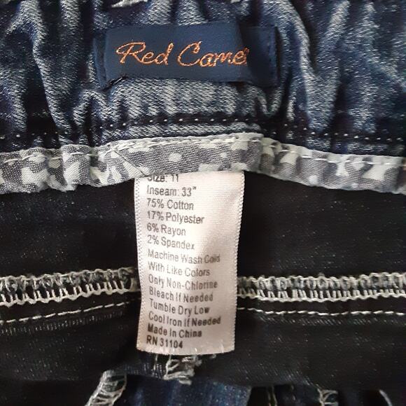Red Camel Jeans Women's Size 11 Blue Denim Bootcut Jeans Embroidered - Picture 3 of 8